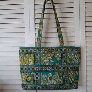 Vera Bradley Medium Blue & Cream Shoulder Bag